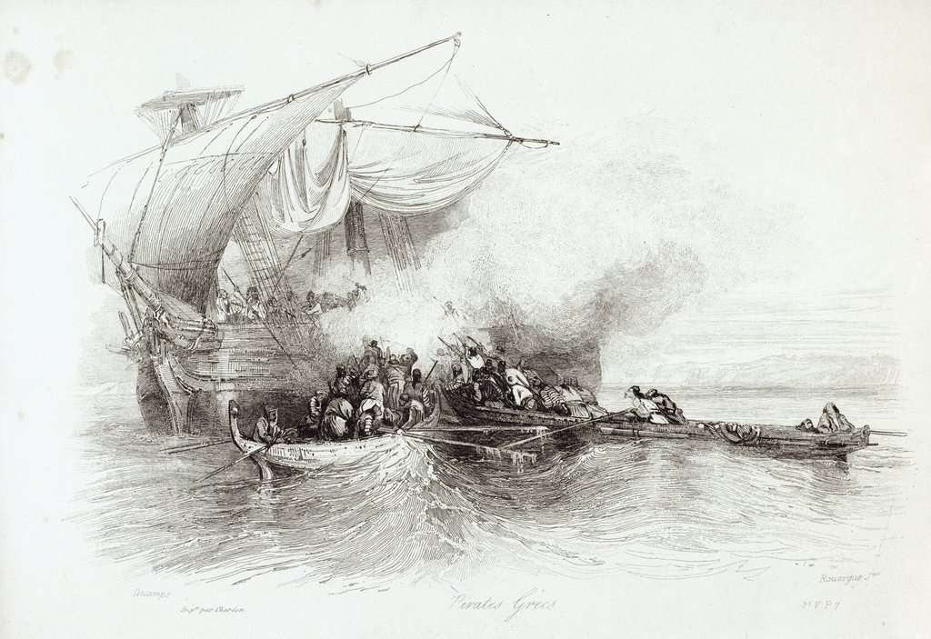 Greek Pirates by Alexandre Gabriel Decamps, 1838